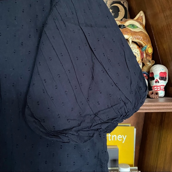 Ann Taylor LOFT Blue Puff Sleeve Shirt Top size xxs and small - Picture 3 of 5